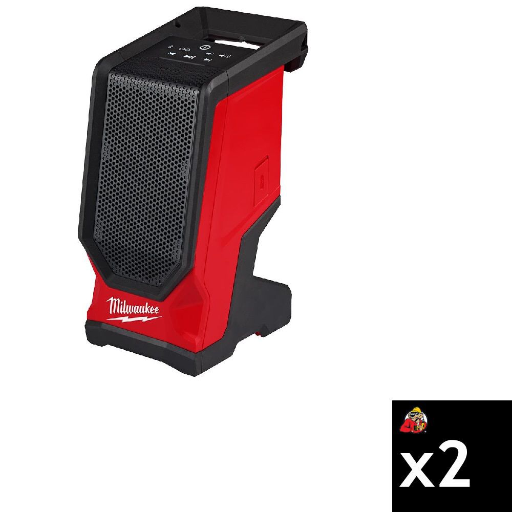 Milwaukee M18 Battery Powered Bluetooth Jobsite Speaker, 2 Pack (Bare Tool)
