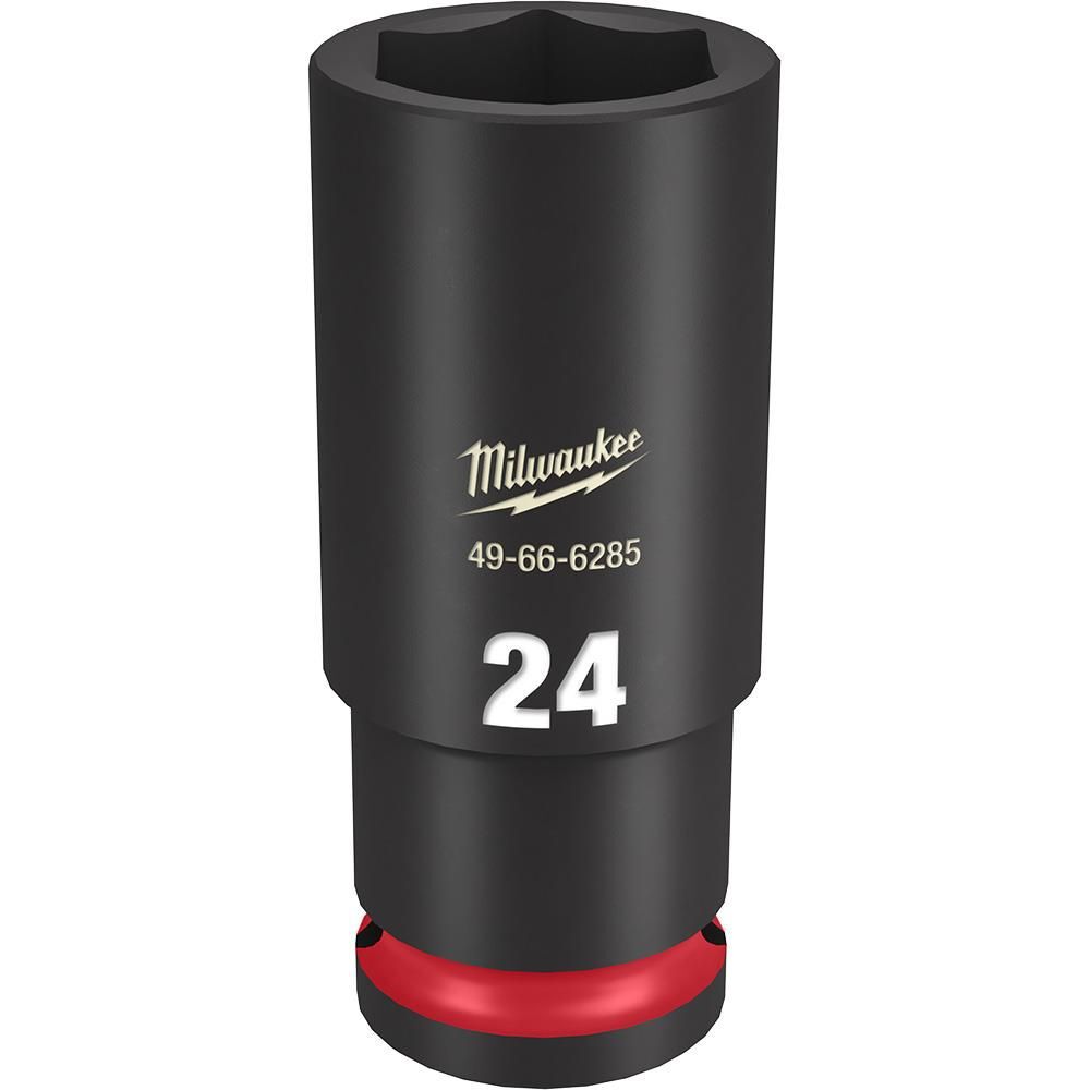Milwaukee SHOCKWAVE Impact Duty Socket 1/2in Drive 24MM Deep 6 Point
