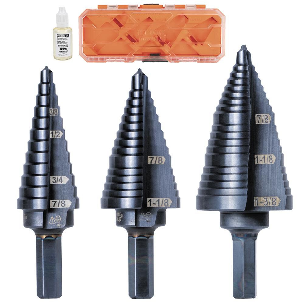 Klein Tools Premium Hex Step Bit Set 3pc