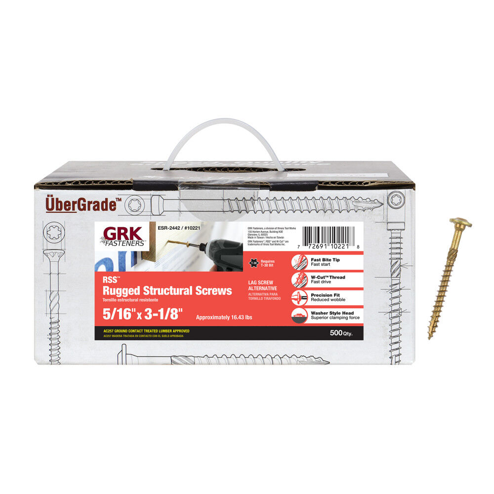 GRK Fasteners 5/16 In. x 3-1/8 In. RSS Rugged Structural Screw
