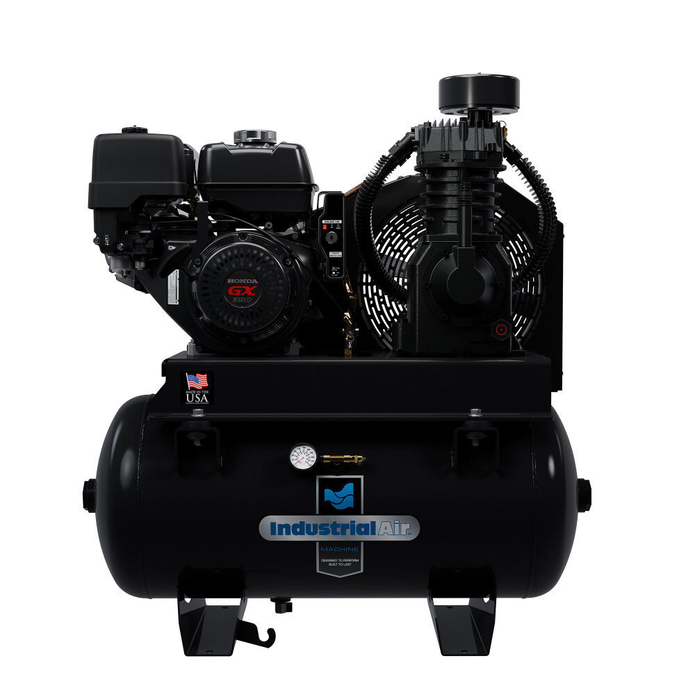 Industrial Air Compressor 13 HP Honda Powered Two Stage Truck Mount with Electric Start