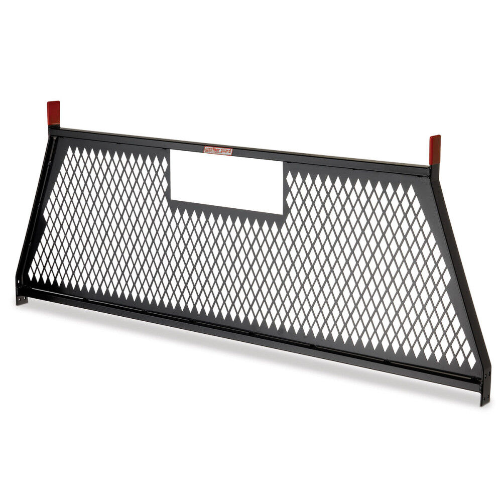 Weather Guard PROTECT-A-RAIL Black Powder Coat Steel Screen Mesh Headache Rack