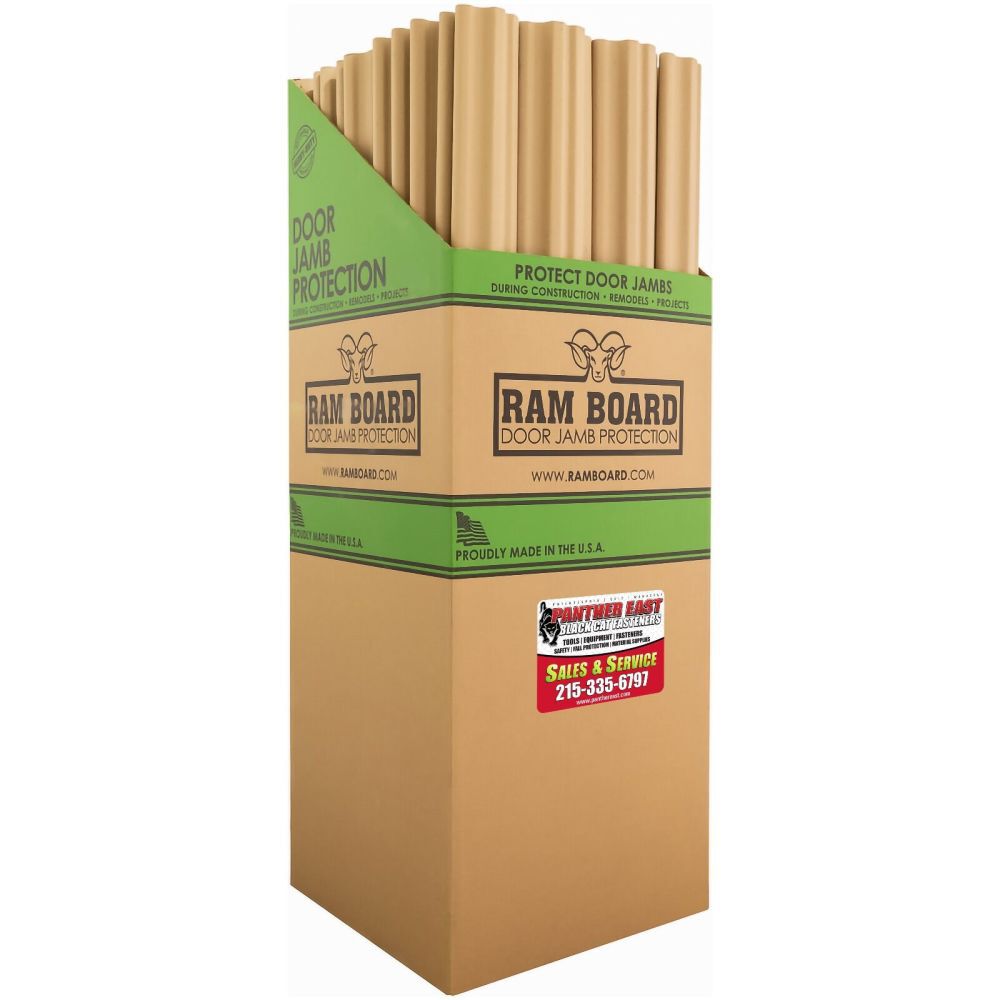 Surface Shield 60 Inch Heavy-Duty Door Jamb Protector, Natural/Tan, 50 Pieces