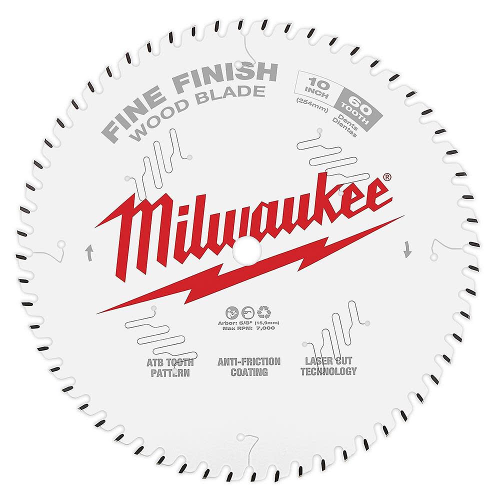 Milwaukee 10 in. 60T Fine Finish Circular Saw Blade