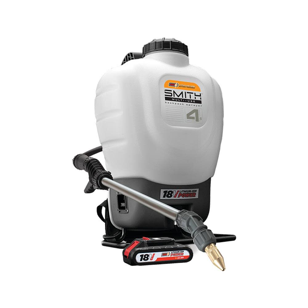 Smith Performance Sprayers 18V Backpack Sprayer Multi Use 4 Gallon Lithium Ion Kit