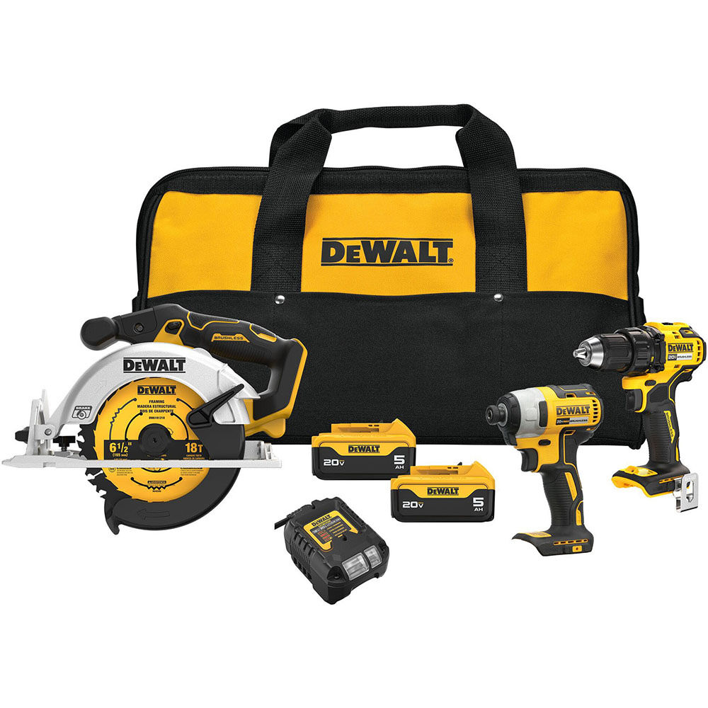 DEWALT 20V MAX Brushless 3-Tool Combo Kit