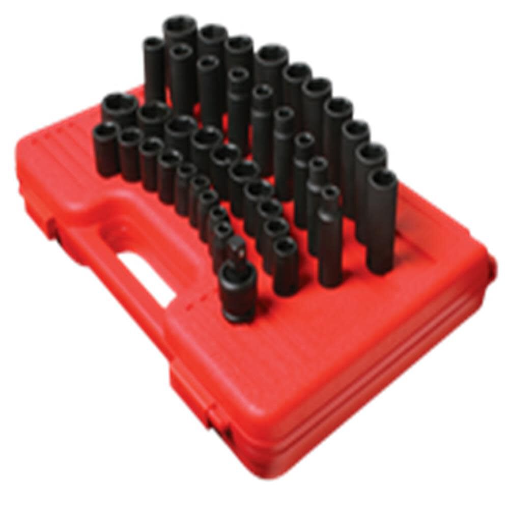 Sunex 39 pc. 1/2 In. Drive Metric Master Impact Socket Set