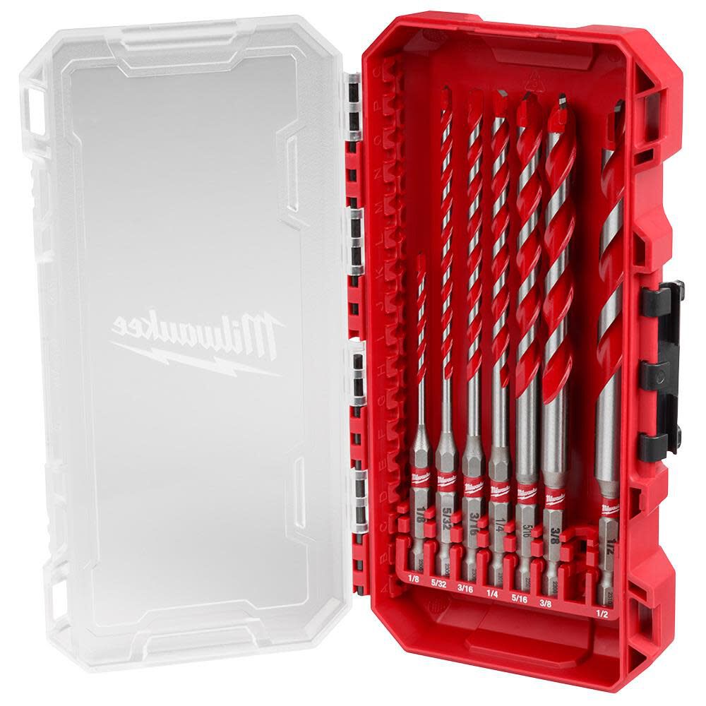 Milwaukee SHOCKWAVE Carbide Hammer Drill Bit Kit 7pc