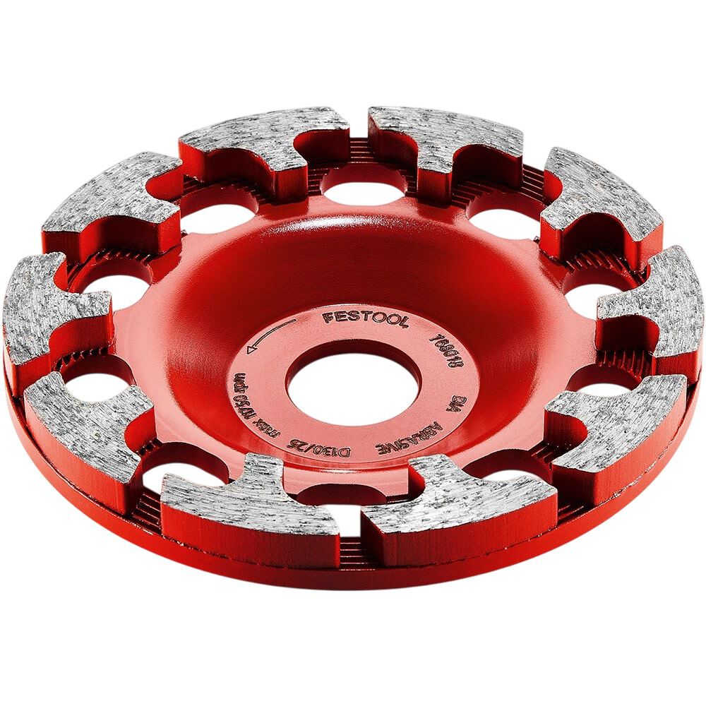 Festool DIA ABRASIVE-D130 130 Milimeter Single Row Segmented Rim Diamond Cup Disc for Concrete and Sand-Based Materials