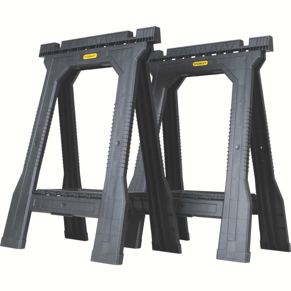 Stanley Folding Sawhorse, 2 Pack
