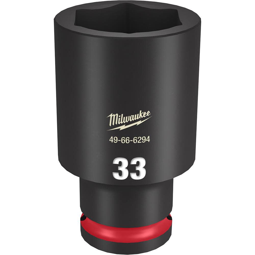 Milwaukee SHOCKWAVE Impact Duty Socket 1/2in Drive 33MM Deep 6 Point