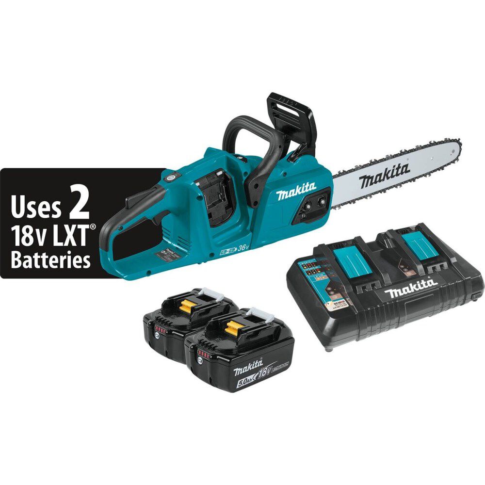 Makita 18V X2 (36V) LXT Lithium-Ion Brushless Cordless 14in Chain Saw Kit (5.0Ah)