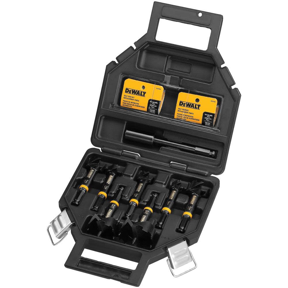 DEWALT 8-Piece Assorted Woodboring Self-feed Drill Bit Set