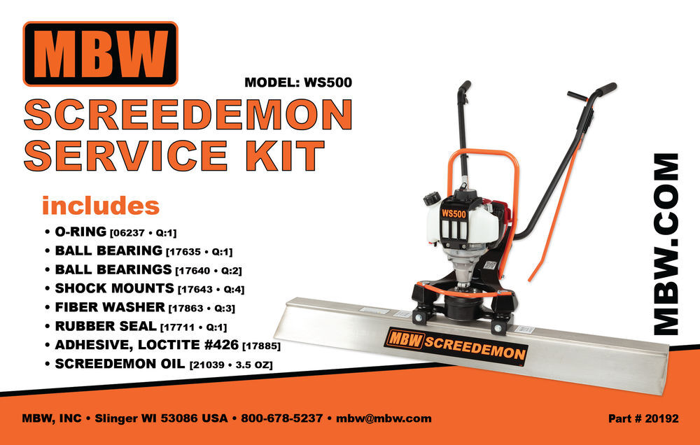 MBW ScreeDemon 501H Service Kit