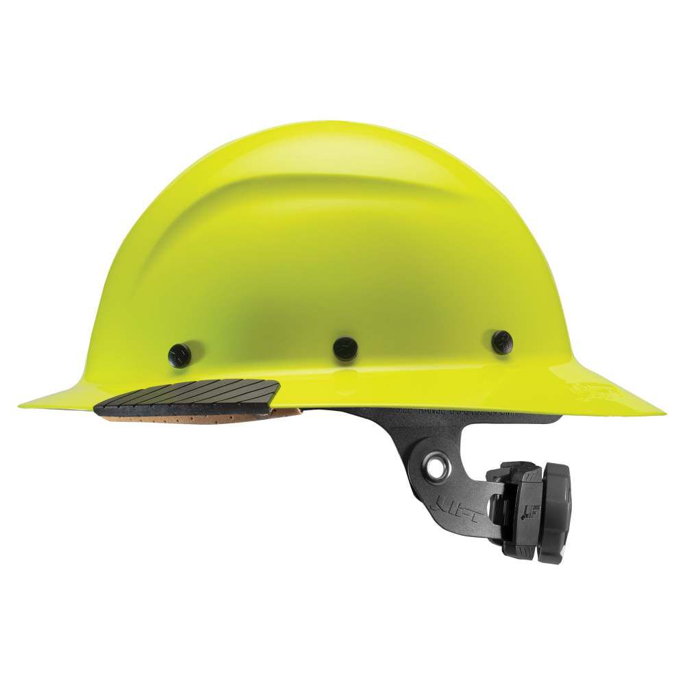 Lift Safety Hard Hat DAX Hi-Viz Yellow Fiber Resin Full Brim