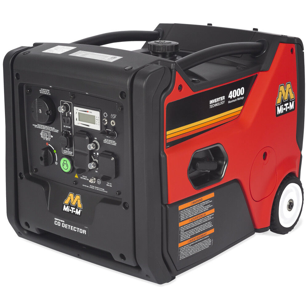 Mi T M 4,000 Watt Gas Powered 50-State Portable Inverter Generator with CO Detector