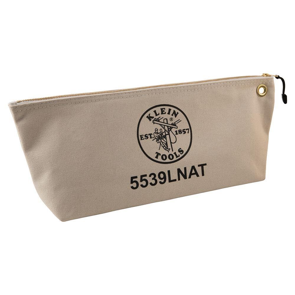 Klein Tools Zipper Canvas Tool Bag Natural
