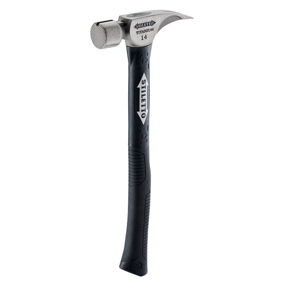Stiletto 14 oz Titanium Milled Face Hammer with 18 in. Hybrid Fiberglass Handle