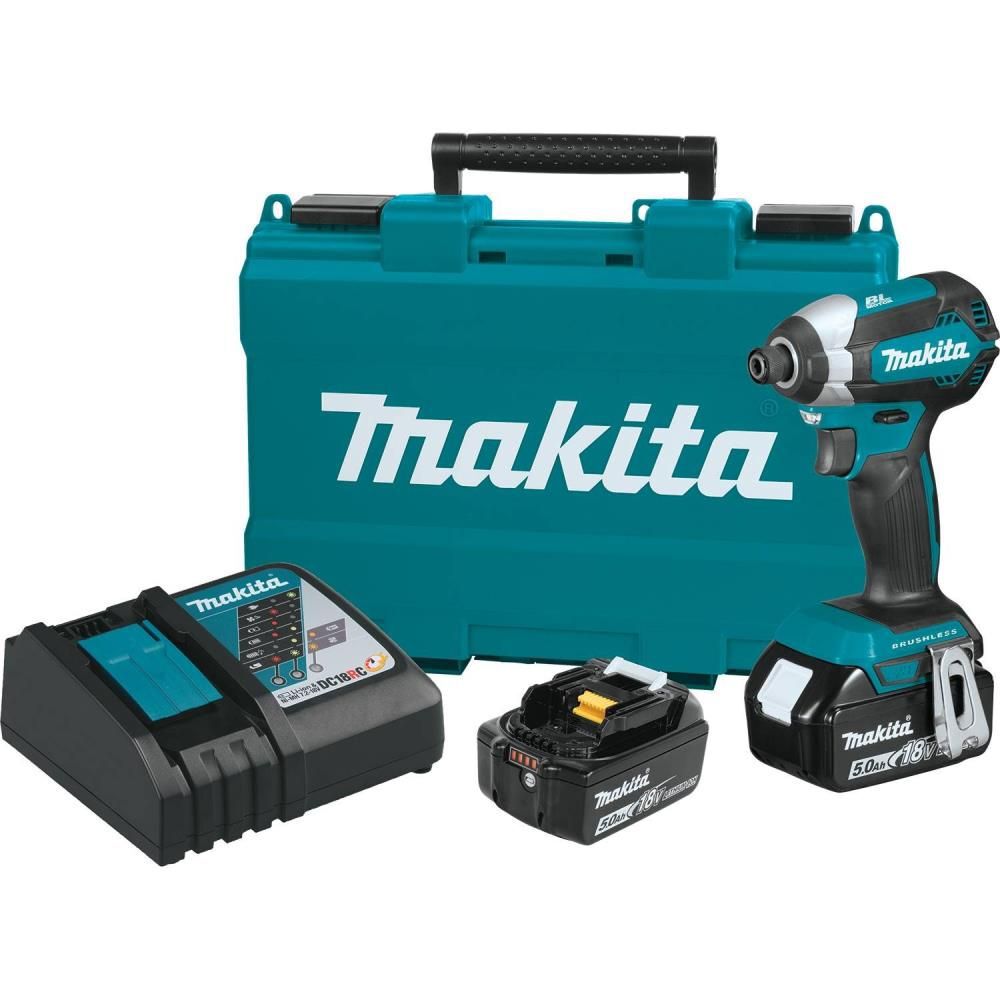 Makita 18V LXT Lithium-Ion Brushless Cordless Impact Driver Kit (5.0Ah)