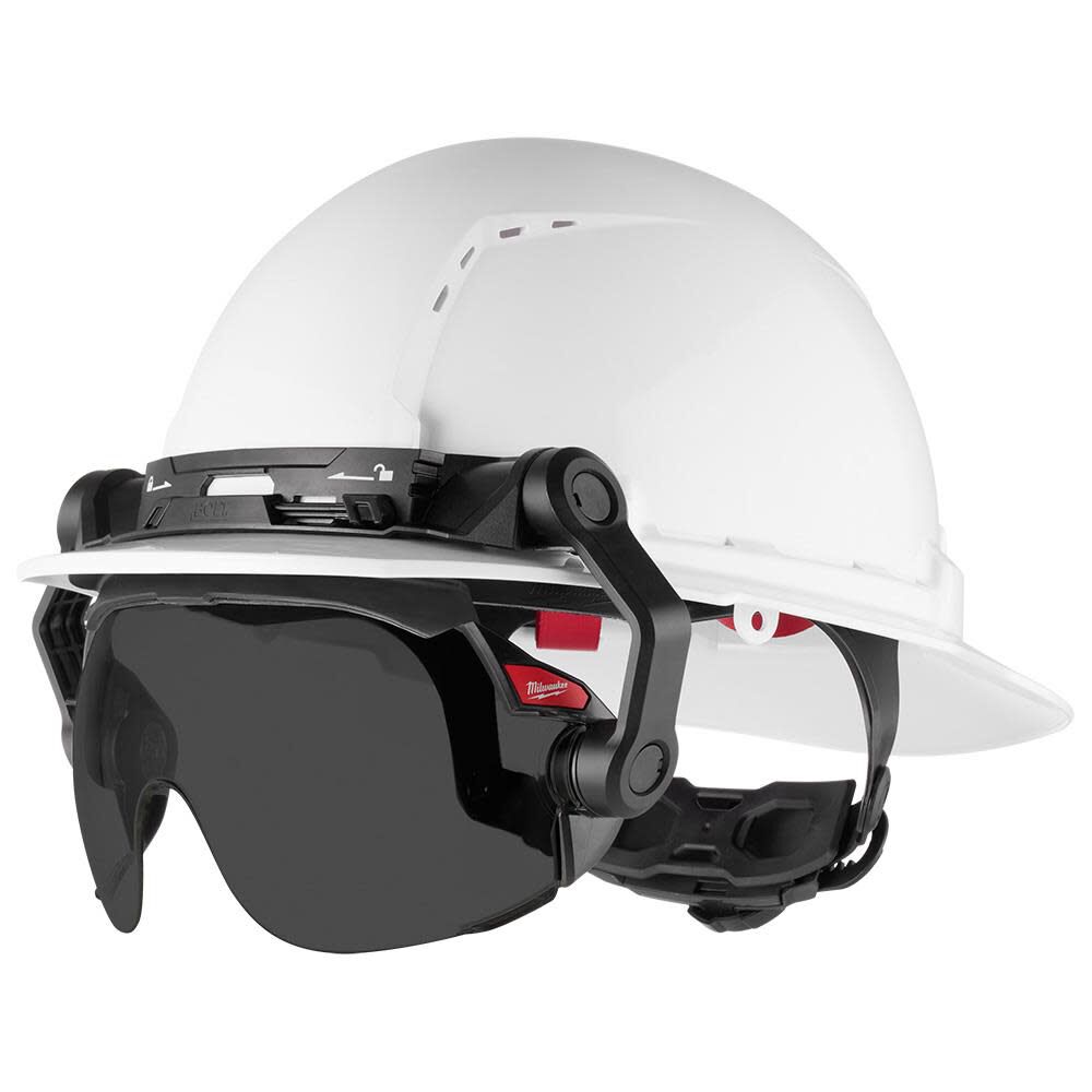 Milwaukee BOLT Gasketed Eye Visor – Tinted Dual Coat Lens for BOLT Safety Helmets & BOLT Hard Hats