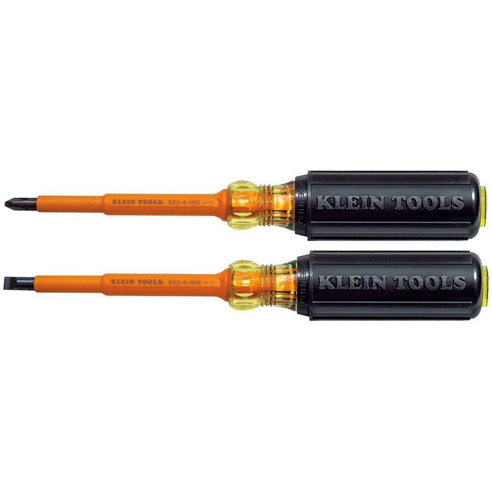 Klein Tools 2pc 4In Insulated Screwdriver Set
