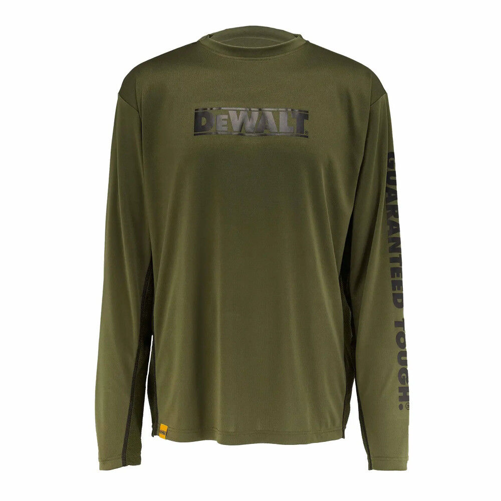DEWALT Truro Performance Long Sleeve T-Shirt Olive Large