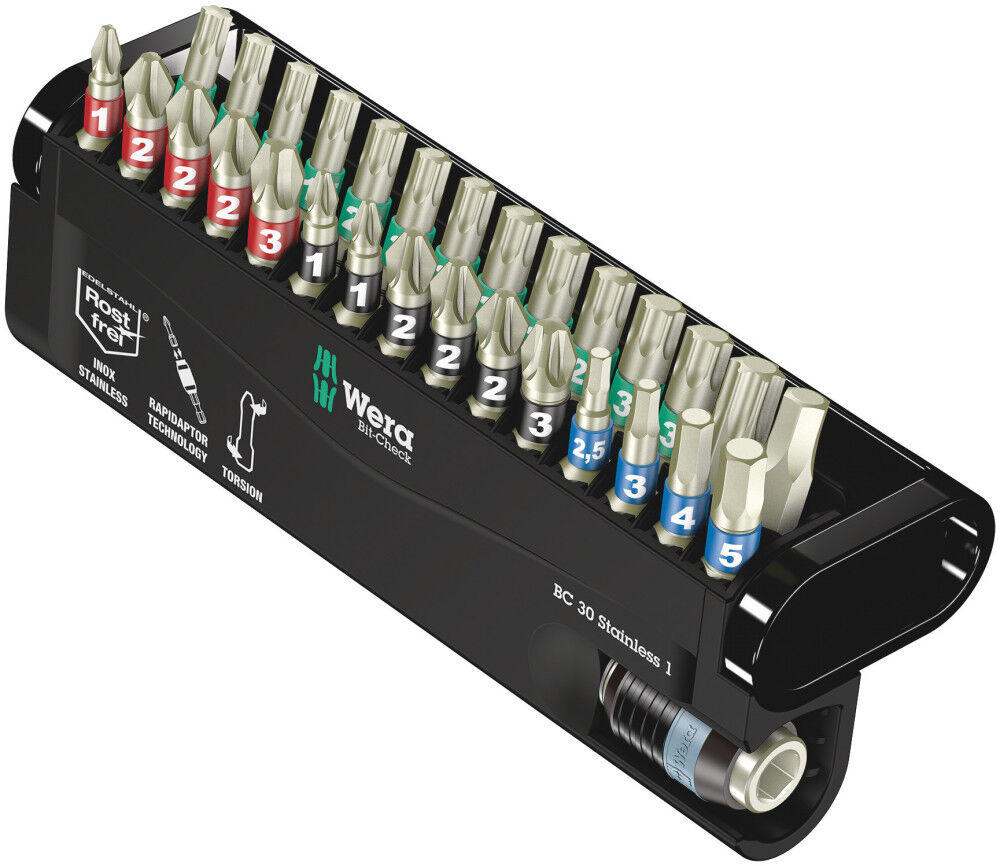 Wera Tools Bit-Check 30 Stainless 1 Bit Assortment 30pc