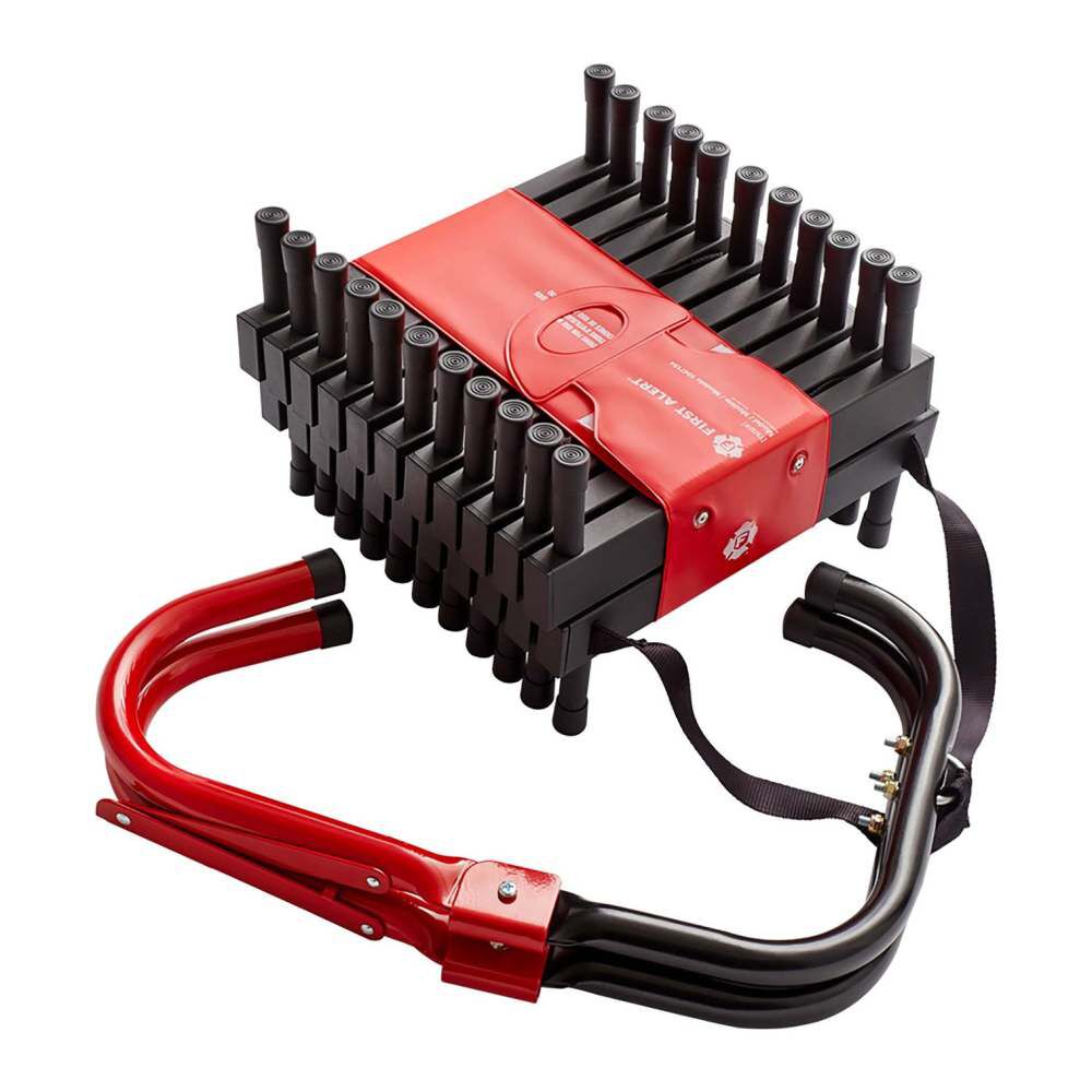 First Alert 24 Ft 375 Lbs Steel Three-Story Portable Fire Escape Ladder