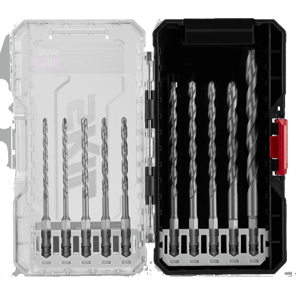 SKIL Hex Shank Carbide Hammer Drill Bit Set 10pc