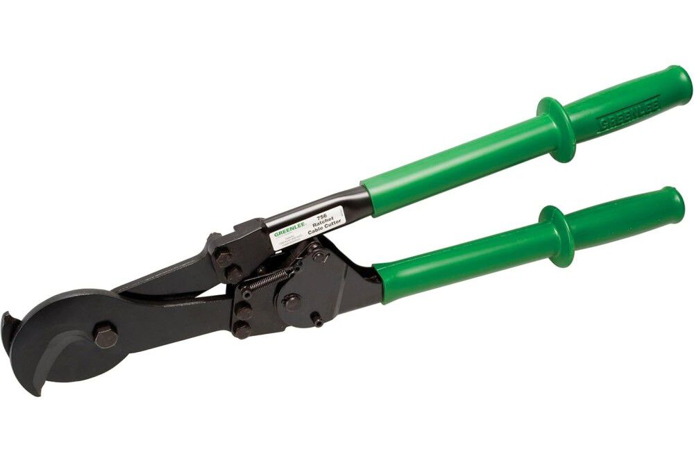 Greenlee 27-1/2 Inch x 2 Inch Jaw Heavy-Duty Ratchet Cable Cutter with Boot