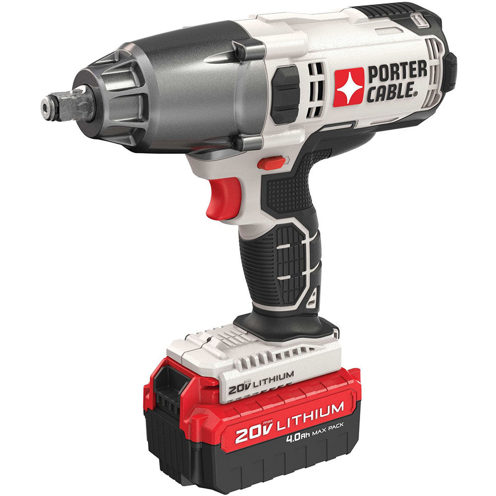 Porter Cable 20V 1/2-in Drive Cordless Impact Wrench with Battery Kit