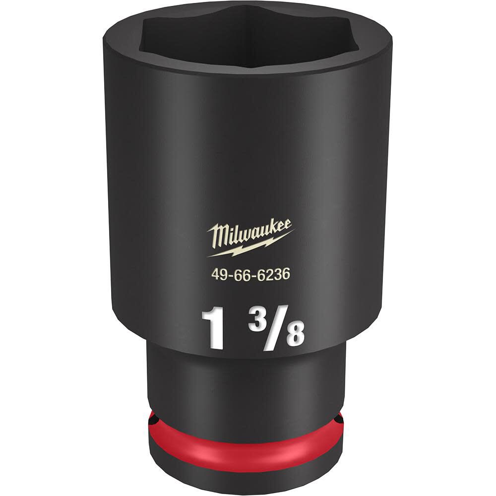 Milwaukee Impact Socket 1/2in Drive 1 3/8in Deep 6 Point