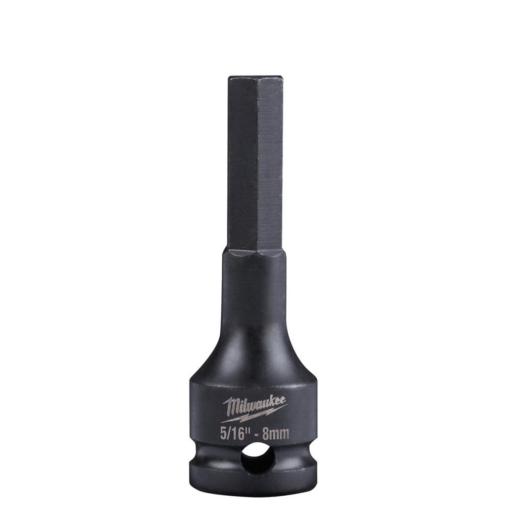Milwaukee SHOCKWAVE Lineman’s 3/8 in. Drive 5/16 in. – 8mm Hex Bit Socket