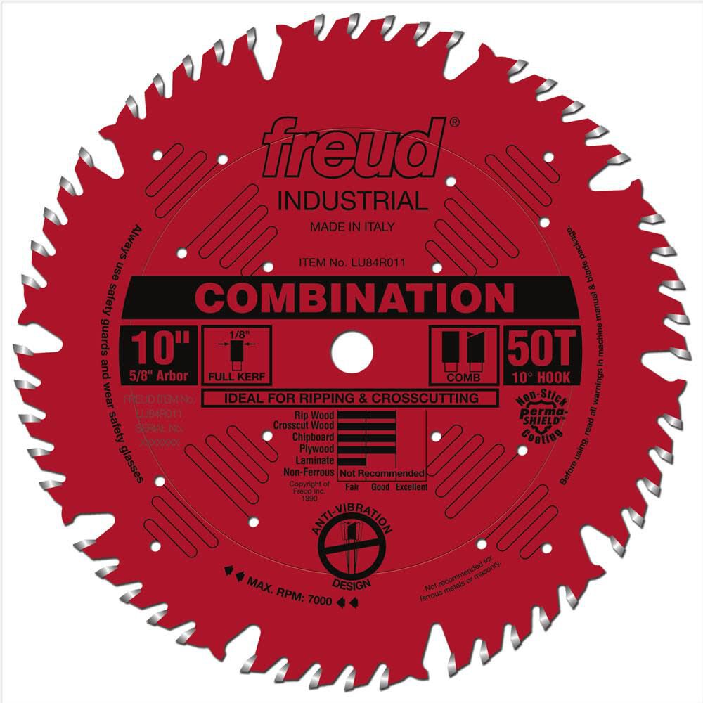 Freud 10in Combination Blade with Perma-SHIELD Coating