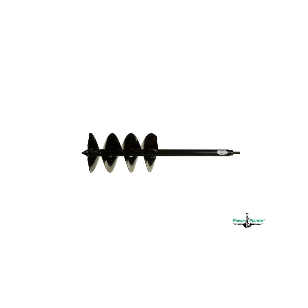 Power Planter 7 Inch x 28 Inch Steel Gallon Pot & Post Hole Auger with HD Tip
