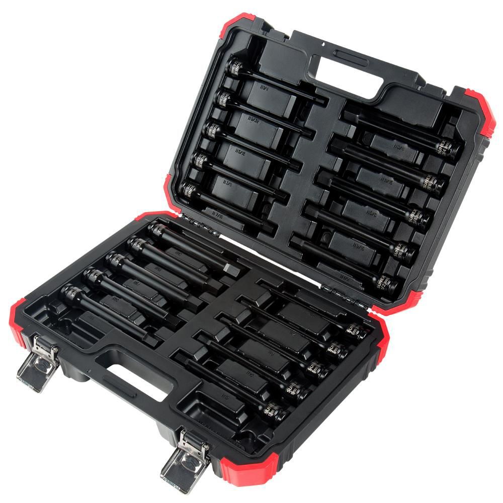 Sunex 1/2 In Drive Master Impact Hex Driver Set 20 Pc