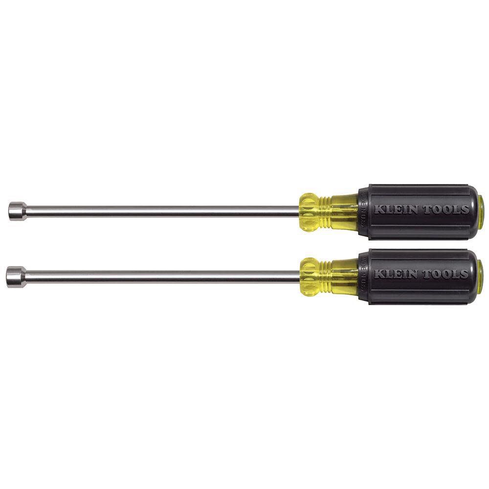 Klein Tools Nut Driver 6in Shanks Magnetic 2 Pc