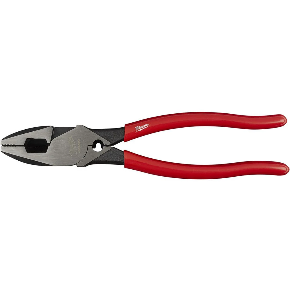 Milwaukee High Leverage Linesman’s with Crimper-Dipped