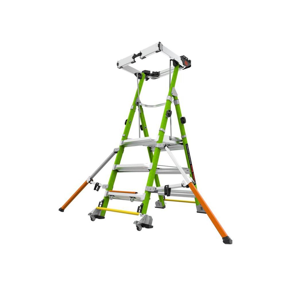 Little Giant Safety Adjustable Fortress 3-6 Ft Standard Grade ANSI IAA Step Ladder