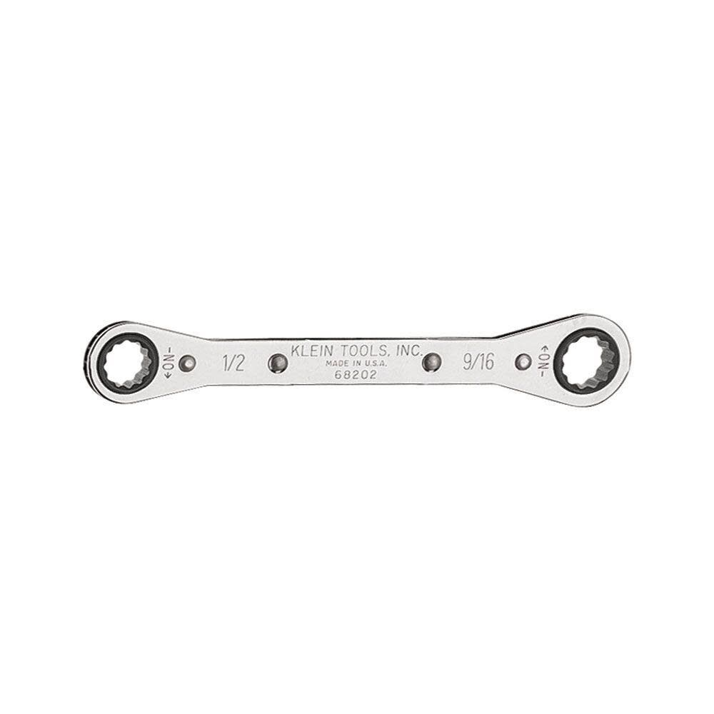 Klein Tools Ratcheting Box Wrench 1/2in x 9/16in