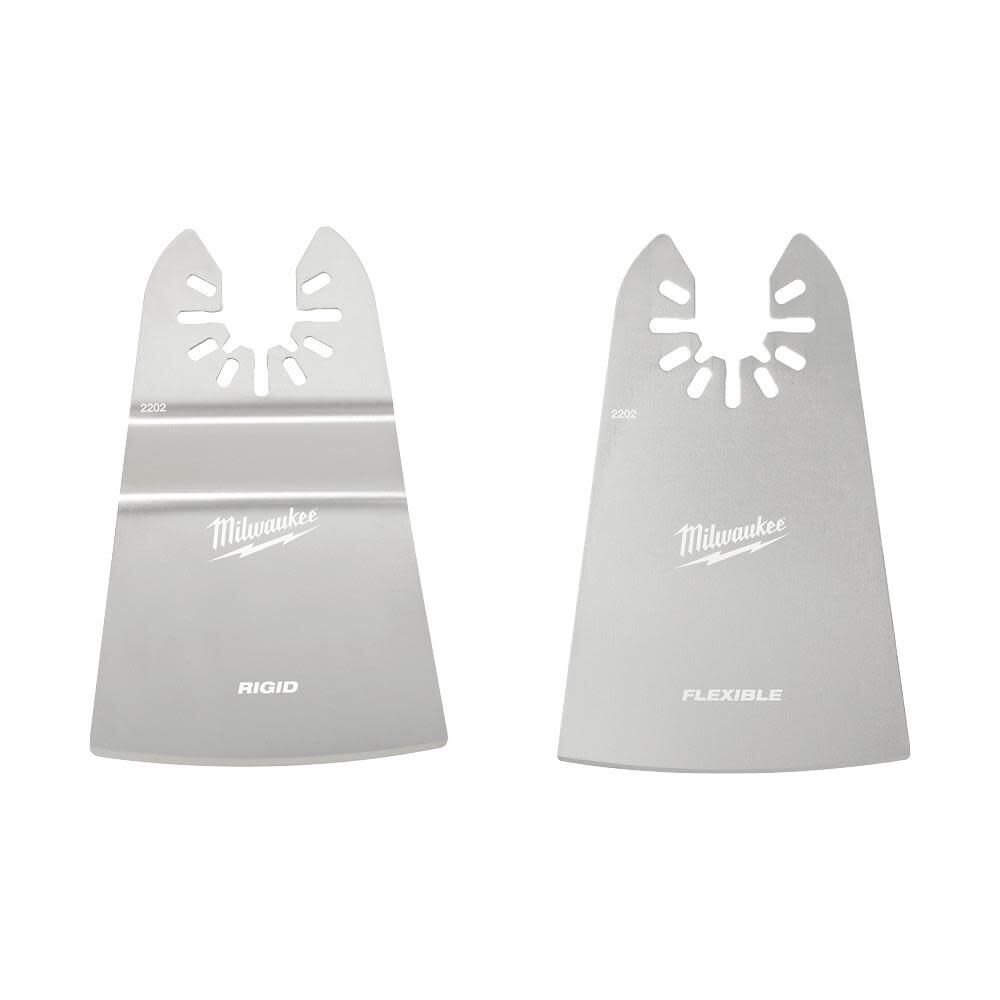 Milwaukee OPEN-LOK 2inch RIGID & 2inch FLEXIBLE SCRAPER VARIETY PACK 2PC