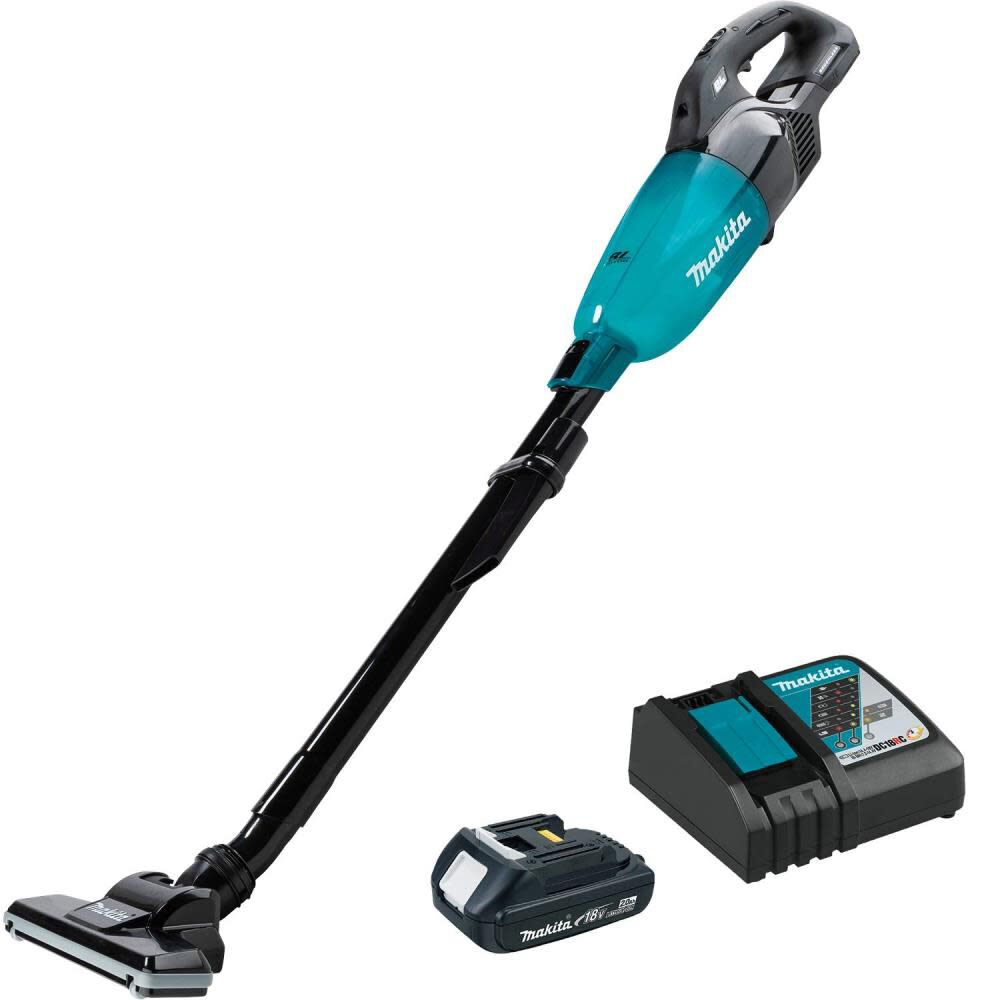 Makita 18V LXT Lithium-ion Compact Brushless Cordless Vacuum Kit, Trigger w/ Lock (2.0Ah)