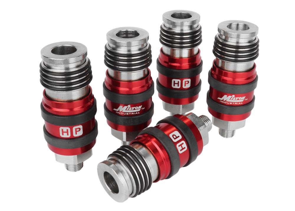 Milton 2 In ONE Universal Safety Exhaust Coupler 1/4 Inch MNPT x 3/8 Inch Body Flow – 1 Pack