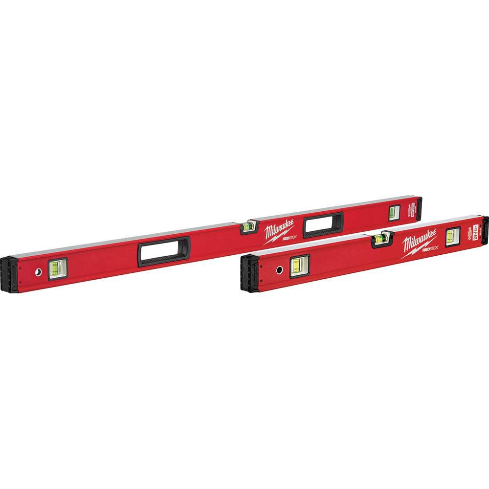 Milwaukee 24 in./ 48 in. REDSTICK Box Level Set