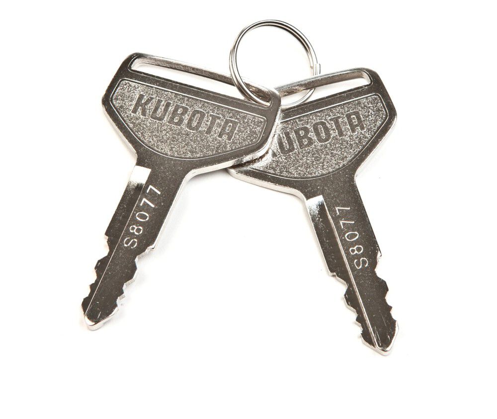 Kubota Parts Main Switch/Ignition Key for Kubota L, M, MX Series Tractors, 2 Pieces