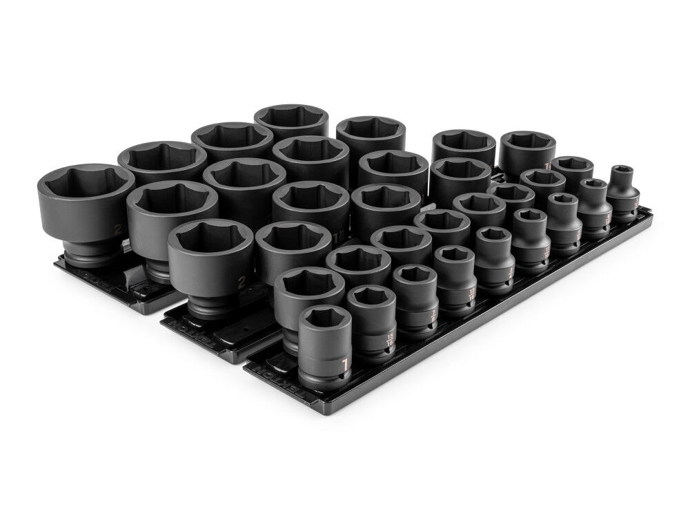 Tekton 3/4 Inch 6 Point Impact Socket Set, 33 Pieces (1/2 – 2-1/2 Inch)