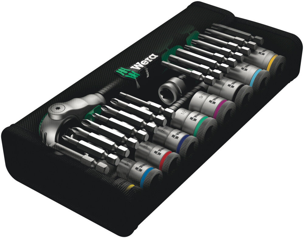 Wera Tools 29pc 3/8in Drive 8100 SB 9 Zyklop Speed Ratchet Set