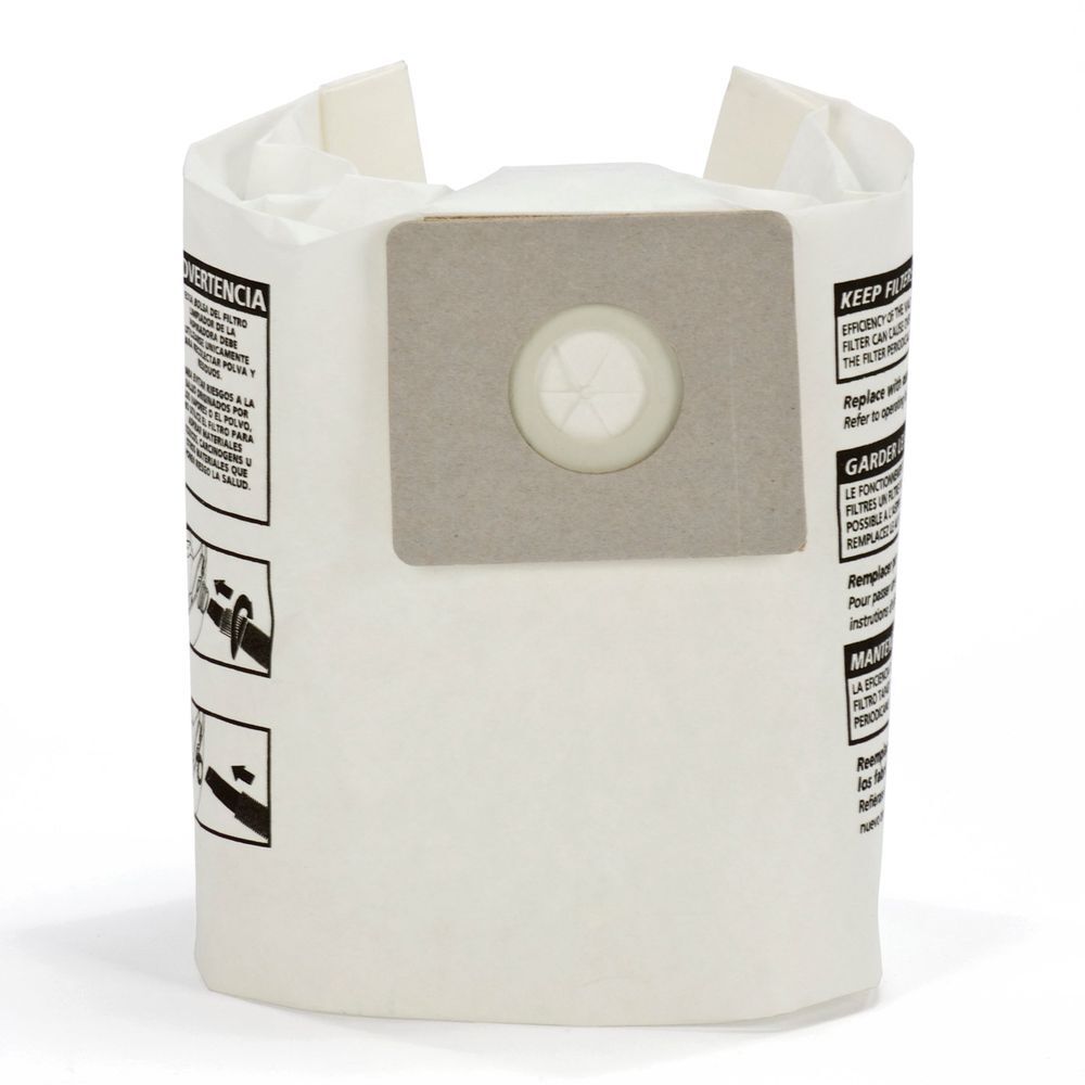 Shop Vac 1-1.5 Gallon Type A Disposable Filter Bag, 3 Pieces