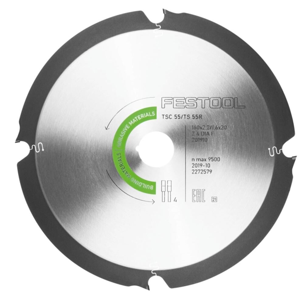 Festool 160 Milimeter Segmented Rim Diamond Blade for Fiber Cement