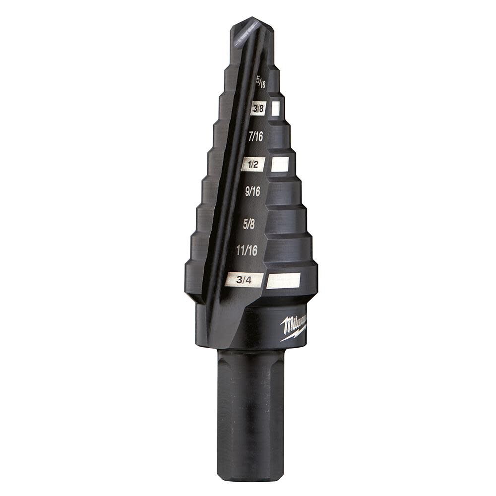 Milwaukee #3 Step Drill Bit 1/4 in. – 3/4 in. x 1/16 in.